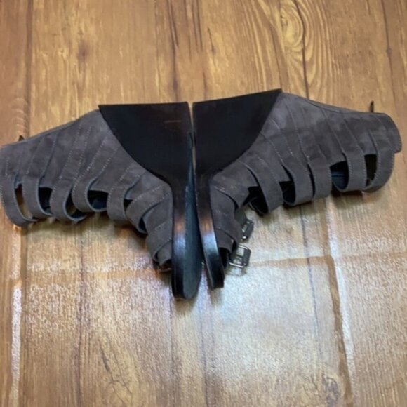 Ann Demeulemeester Strappy Leather Buckle Wedge Size 6.5 - Picture 3 of 9